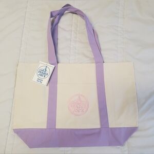 NWT Trader Joe's Large Lavender Canvas Tote Bag